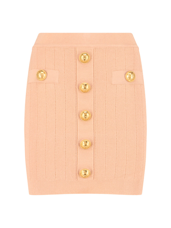 Balmain 83% Viscose skirt in pink