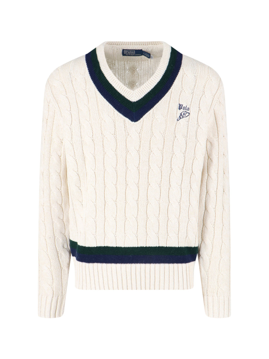 Polo Ralph Lauren 50% Cotton sweater in white
