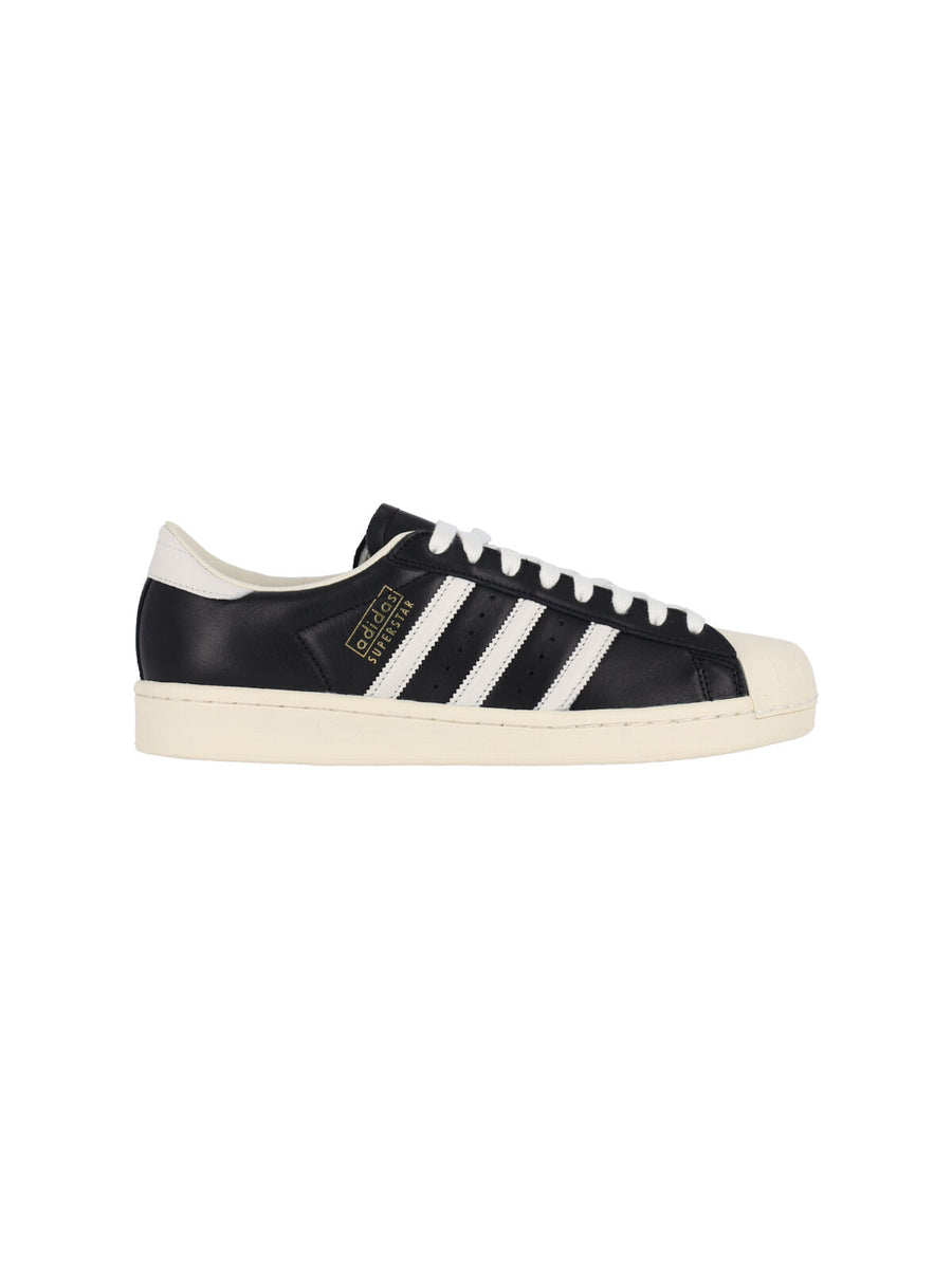 Adidas 100% leather sneaker in black