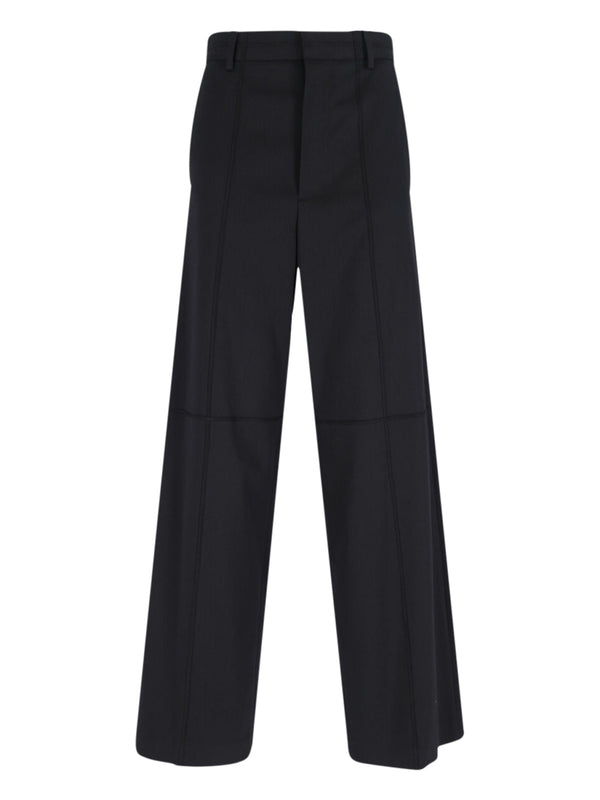 MM6 Maison Margiela 54% Polyester trousers in black