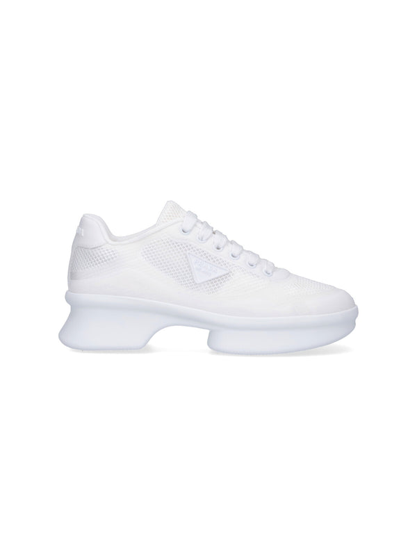Prada 100% Polyester sneakers in white