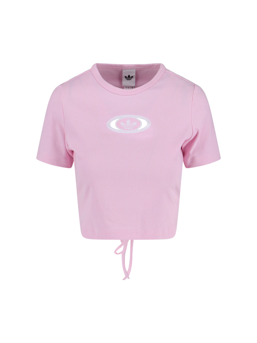 Adidas 47% viscose 43% cotton 10% elastane t-shirt in pink