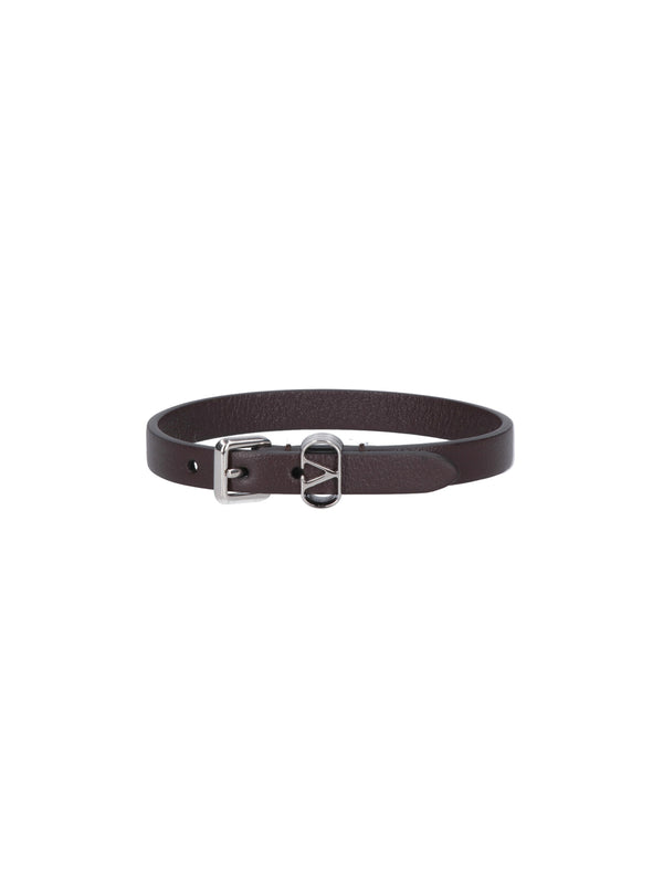 Valentino Garavani 100% calf leather belt in brown