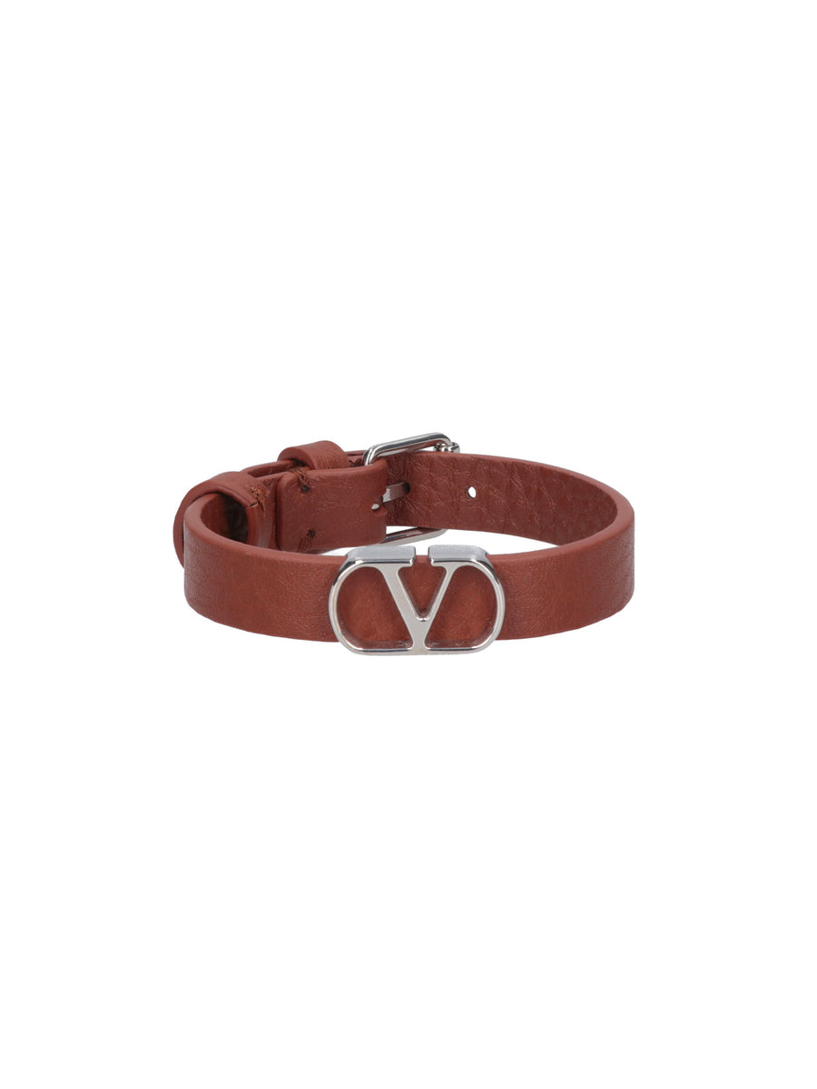 Valentino Garavani 100% calf leather belt in brown