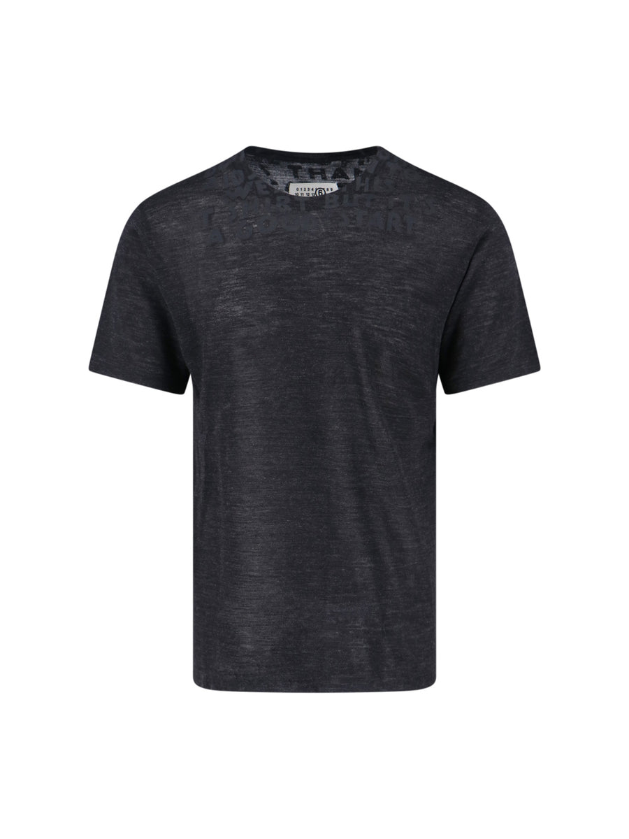 MM6 Maison Margiela 100% wool t-shirt in black