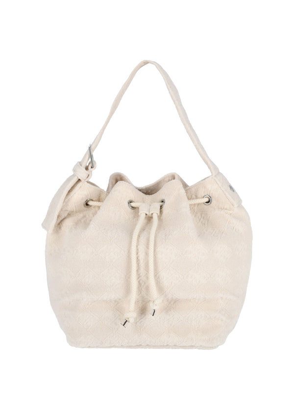 Tory Burch 80% Cotton bucket bag in white