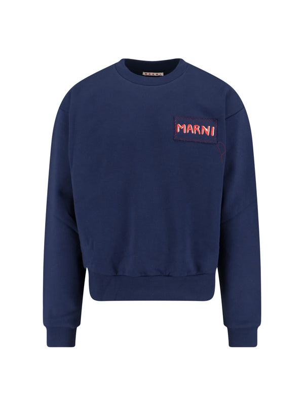 Marni 100% Cotton sweatshirt in navy