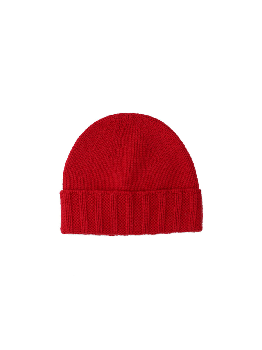 Drumohr D1K750 100% cashmere beanie in red