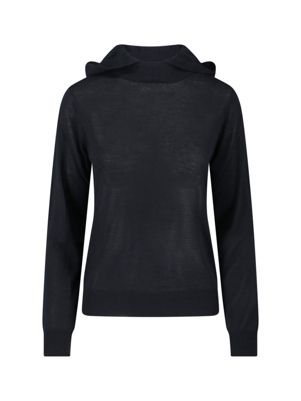 Parosh 70% Wool sweater in black
