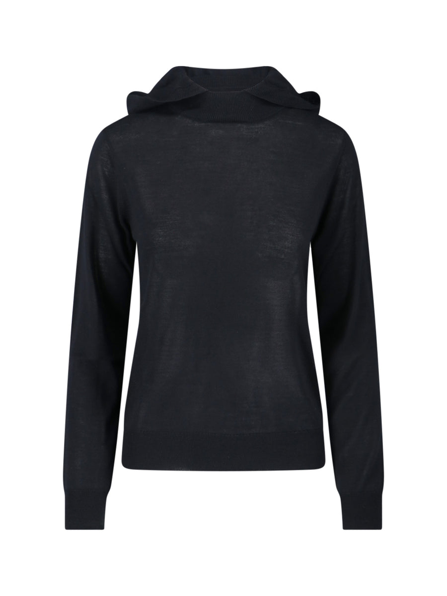 Parosh 70% Wool sweater in black