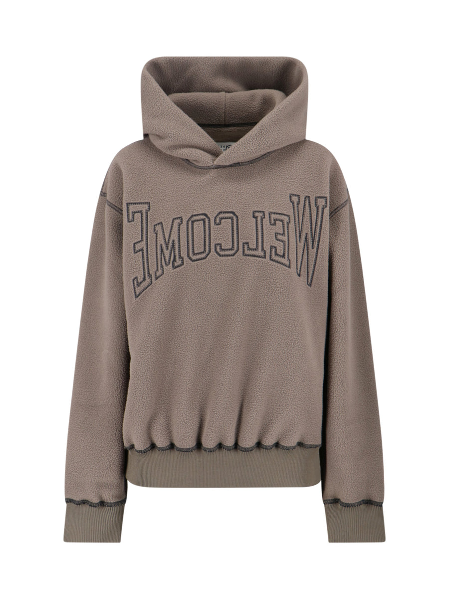 MM6 Maison Margiela 100% polyester hoodie in beige