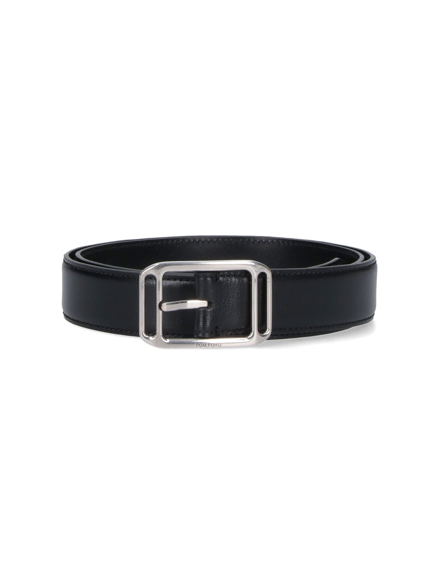 Tom Ford 100% calf leather belt in black