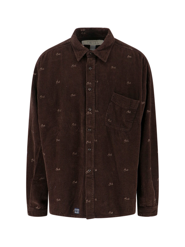 Erl 100% Cotton shirt in brown