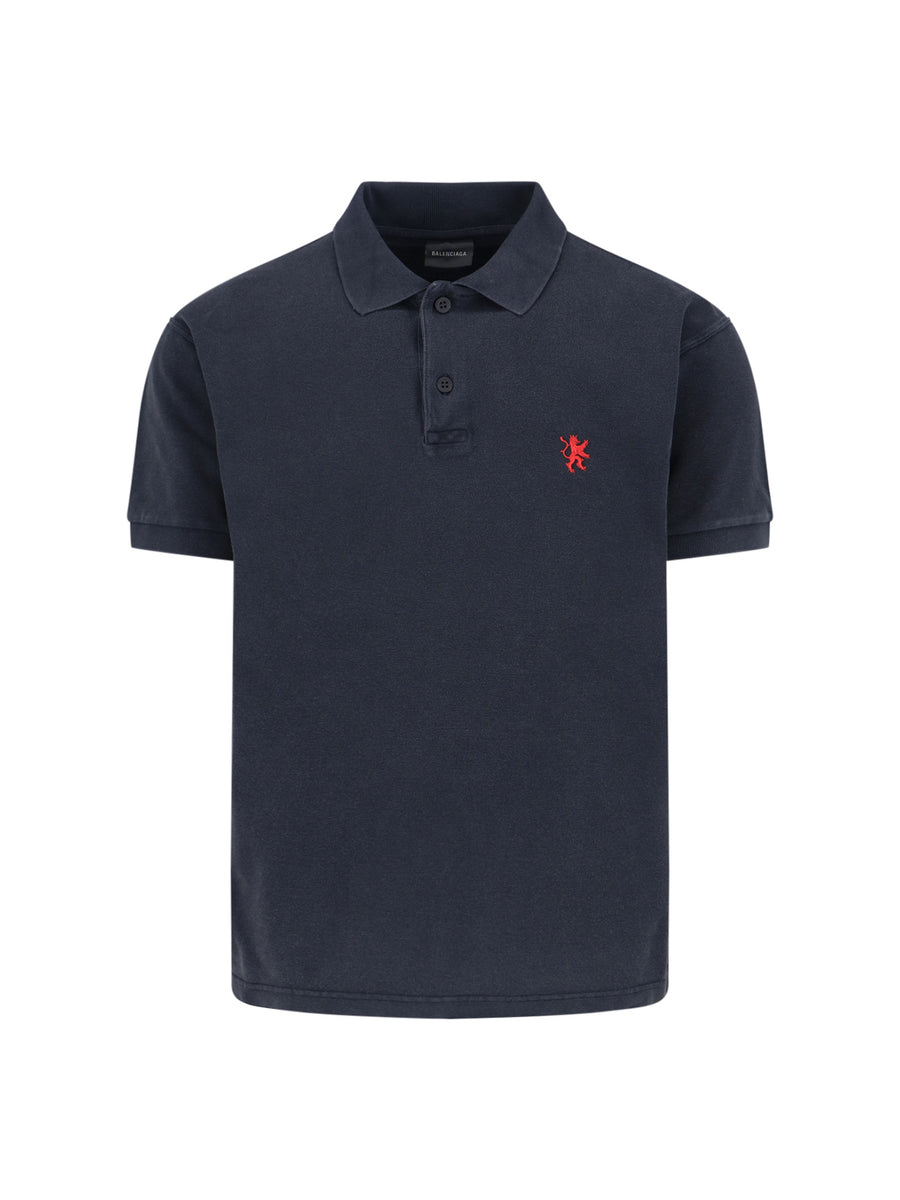 Balenciaga Ttvh 100% Cotton polo in navy