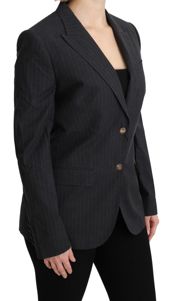 Dolce & Gabbana 100% Cotton; Lining: 97% Polyester blazer in gray