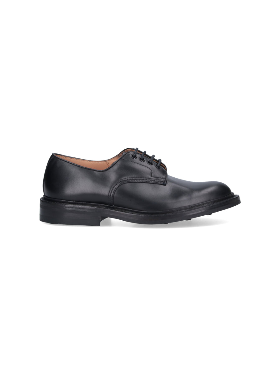 Tricker'S Upper: 100% Leather oxford in black
