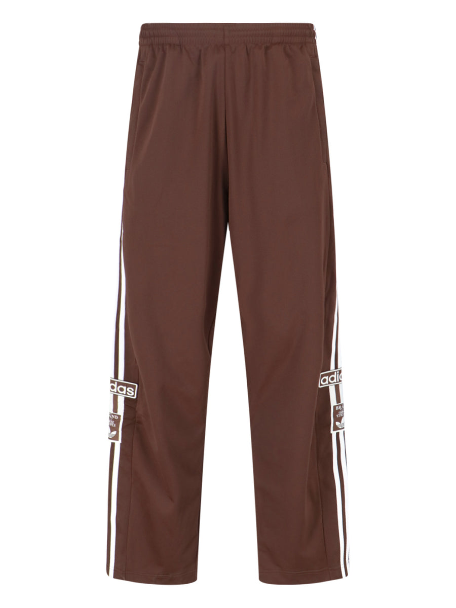Adidas 100% recycled polyester joggers in brown