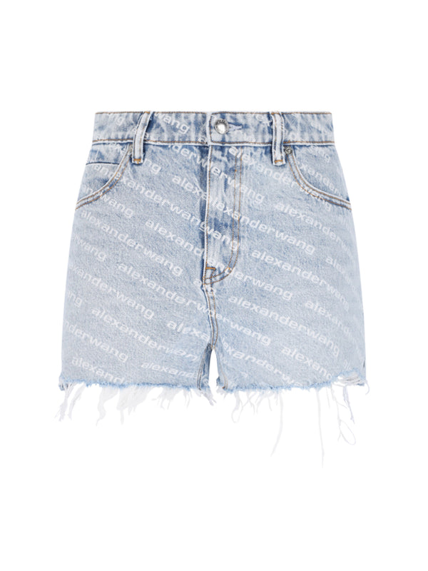 Alexander Wang 100% Cotton denim shorts in blue