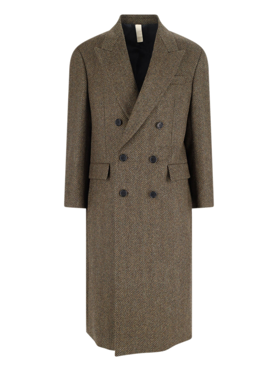 Sunflower 100% wool coat in brown