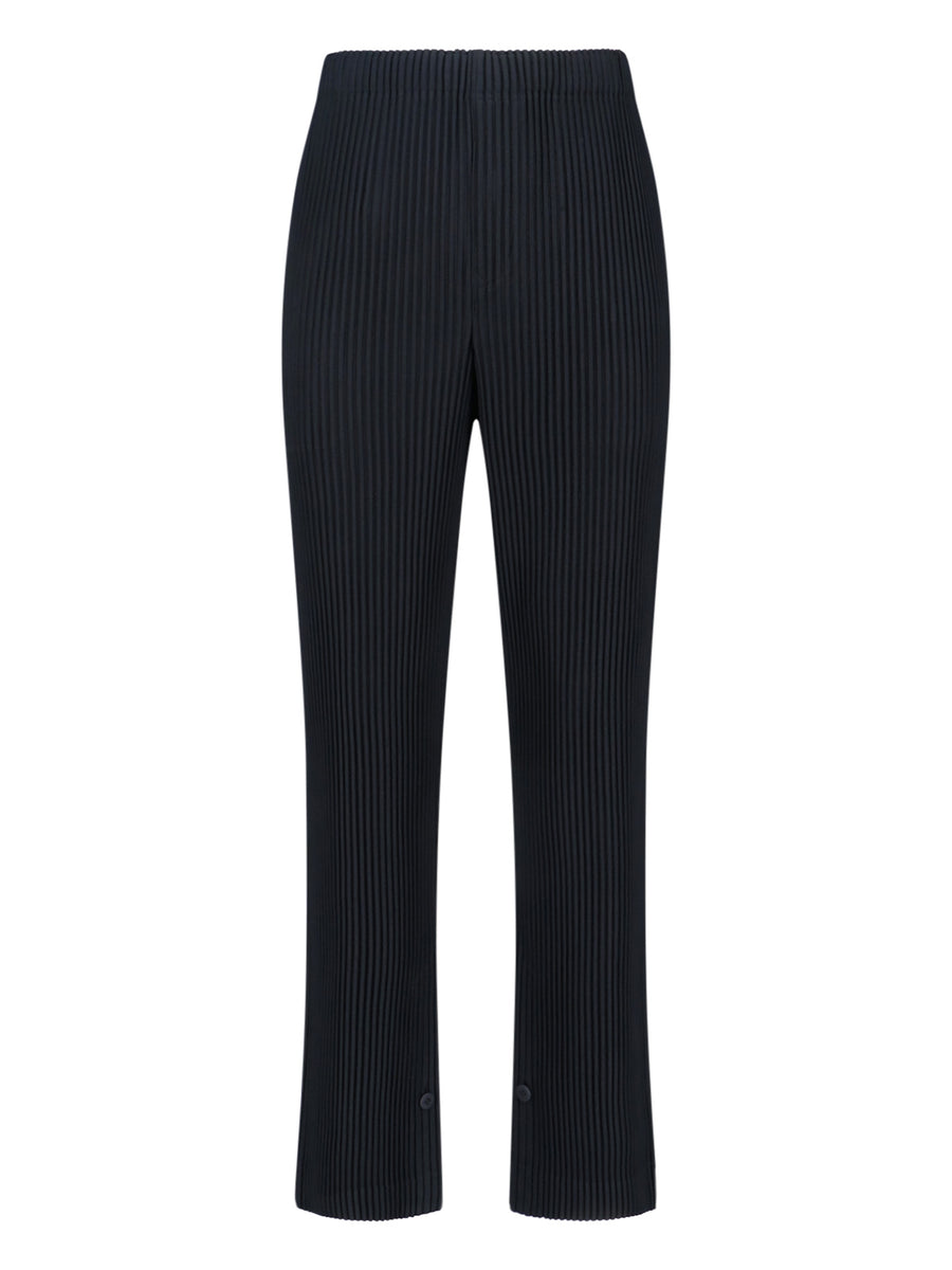 Homme Plisse' Issey Miyake 100% polyester trousers in black