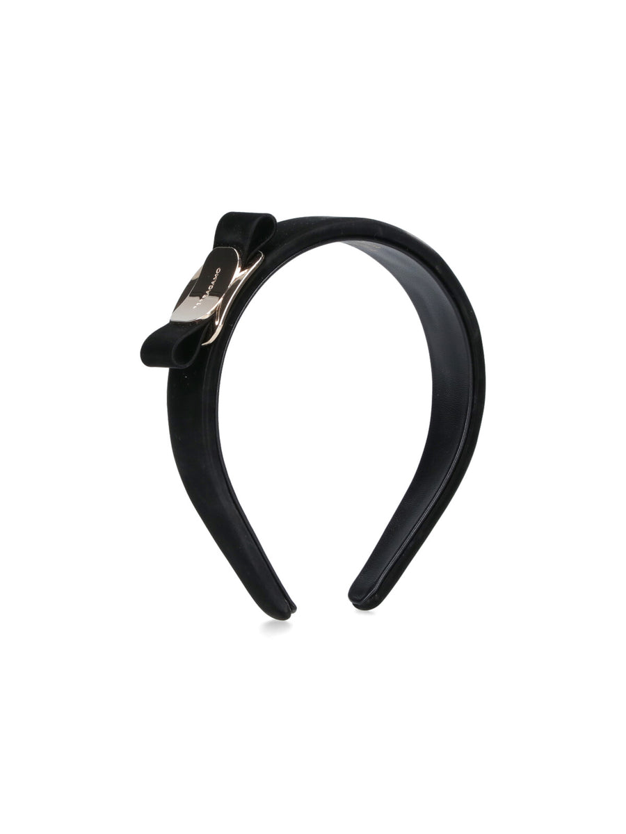 Ferragamo 70% Lamb Leather headband in black