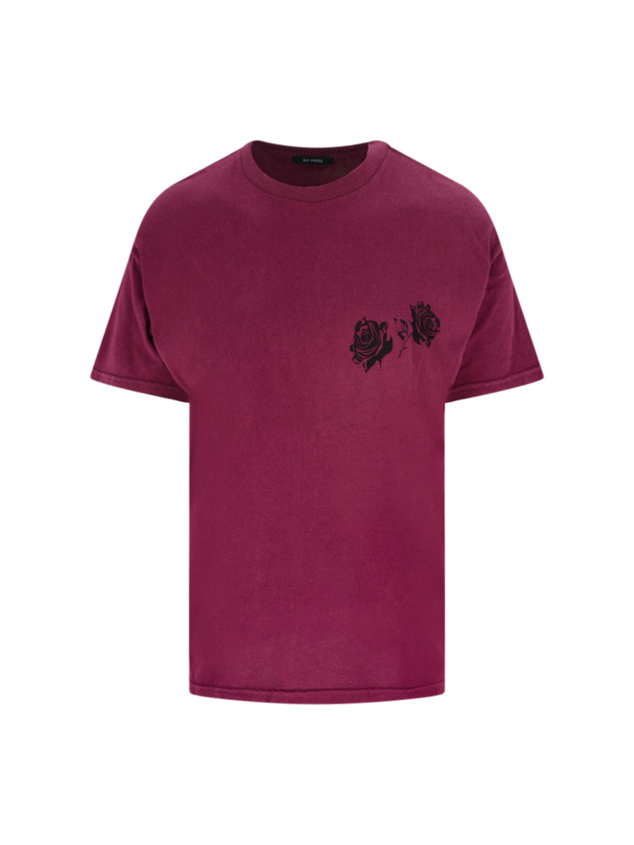 Willy Chavarria 100% Cotton t-shirt in burgundy