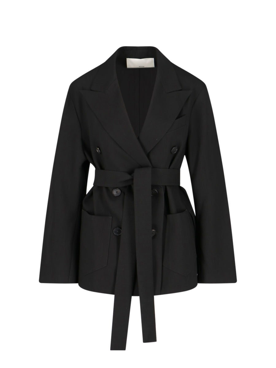 Setchu 65% virgin wool blazer in black