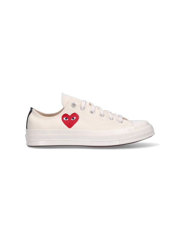 Comme Des Garcons Play 100% Cotton sneaker in white