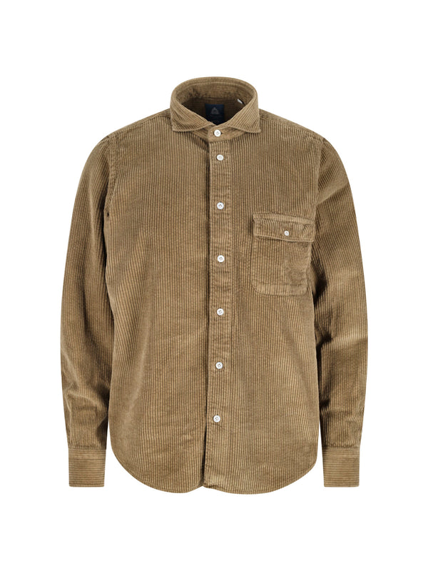 Finamore Salinat 100% Cotton shirt in brown