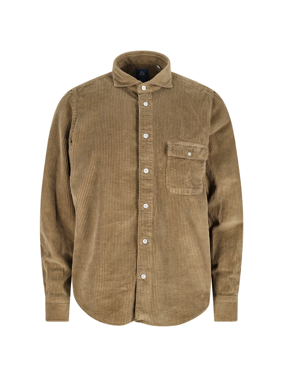 Finamore Salinat 100% Cotton shirt in brown