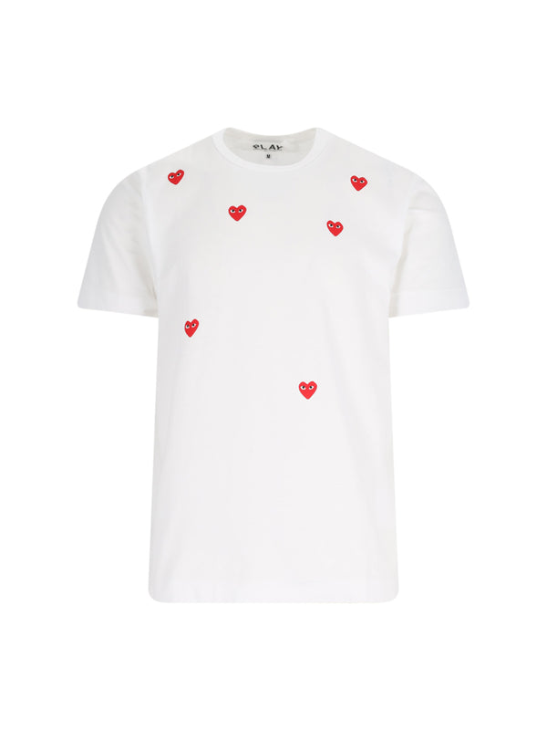 Comme Des Garcons Play 100% Cotton t-shirt in white
