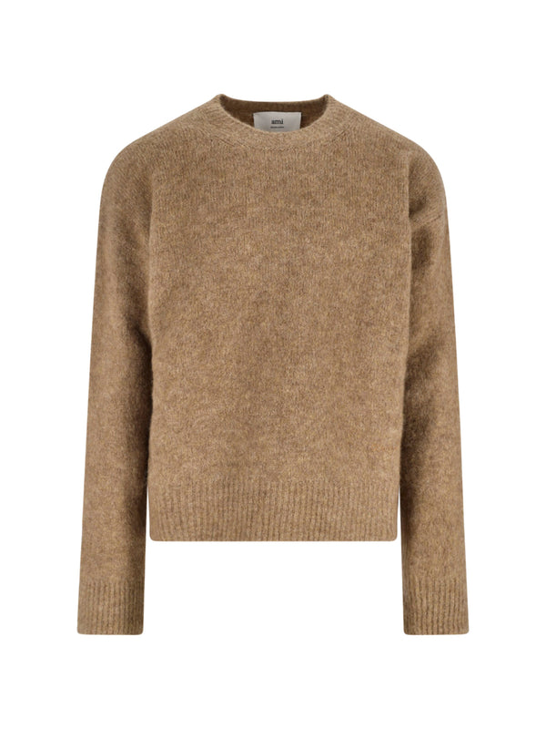AMI Paris 42% Alpaca sweater in brown