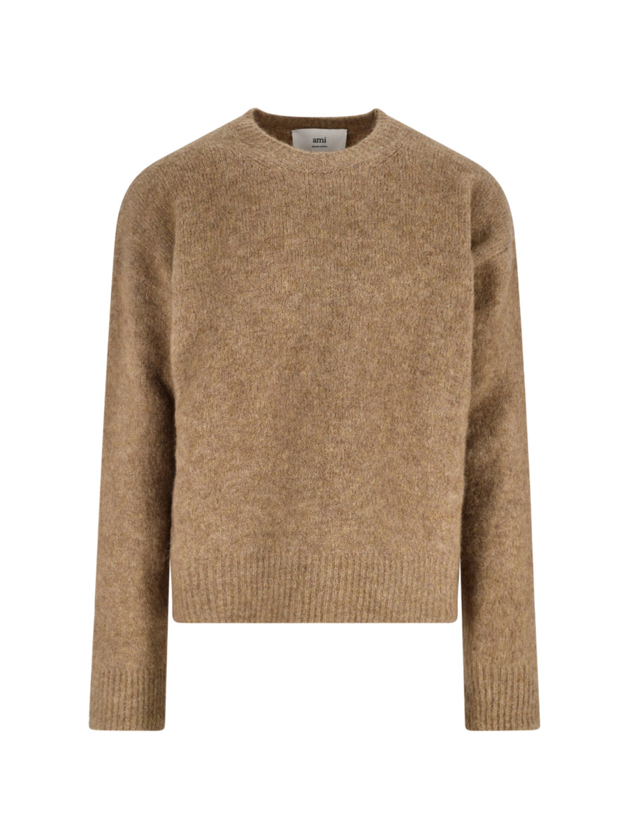 AMI Paris 42% Alpaca sweater in brown