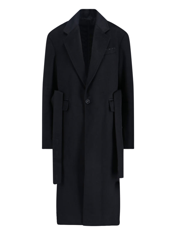 Setchu 100% cashmere coat in black