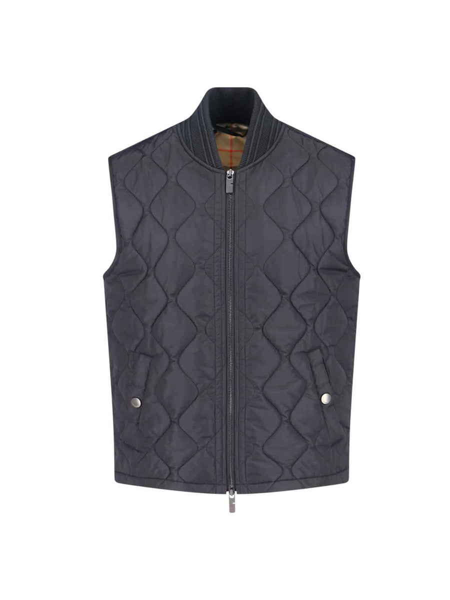 Burberry 100% polyamide vest in navy