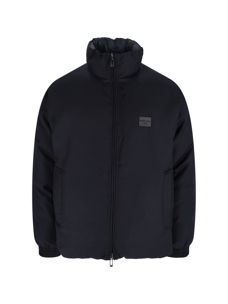 Emporio Armani 40% wool down jacket in black