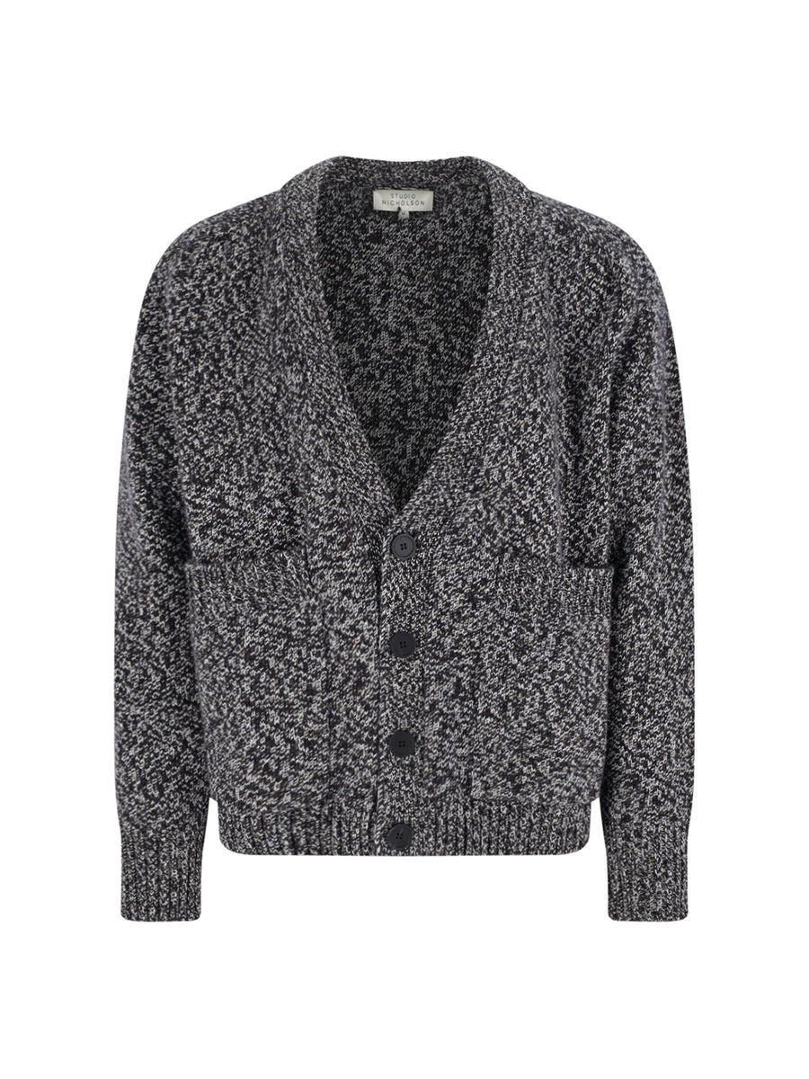 Studio Nicholson 100% lambswool cardigan in gray