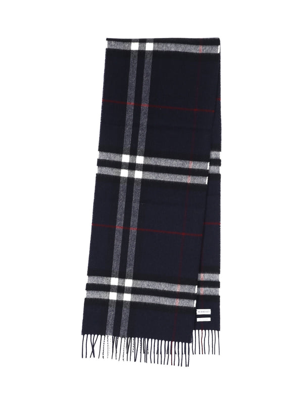 Burberry 100% cashmere scarf in navy