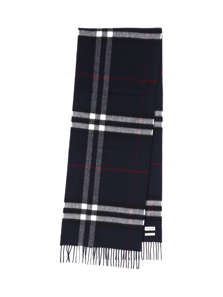 Burberry 100% cashmere scarf in navy