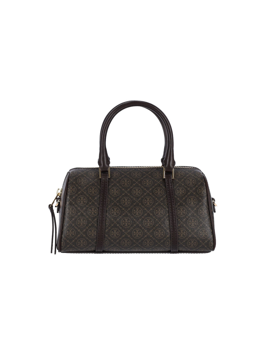 Tory Burch Body: 98% Cotton top handle bag in brown