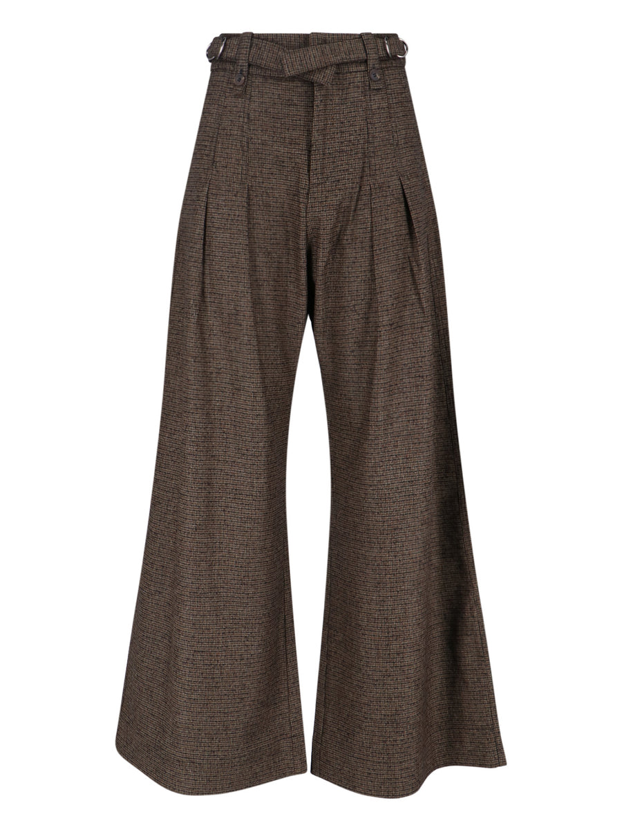 Eudon Choi 54% Wool trousers in brown