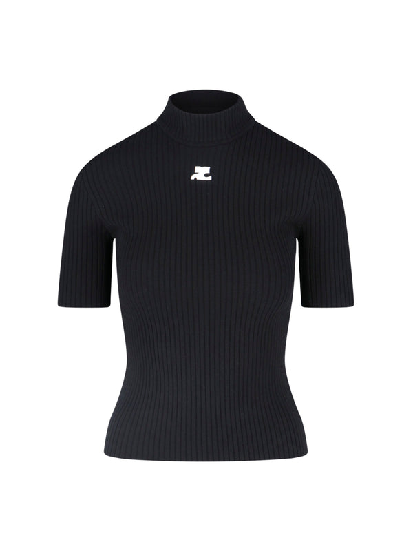 CourrèGes 70% Viscose sweater in black