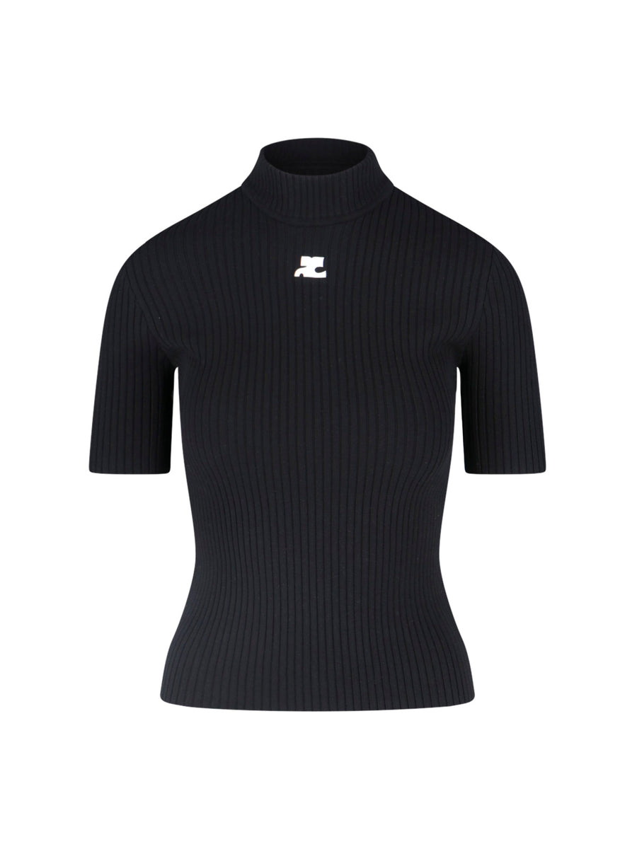 CourrèGes 70% Viscose sweater in black