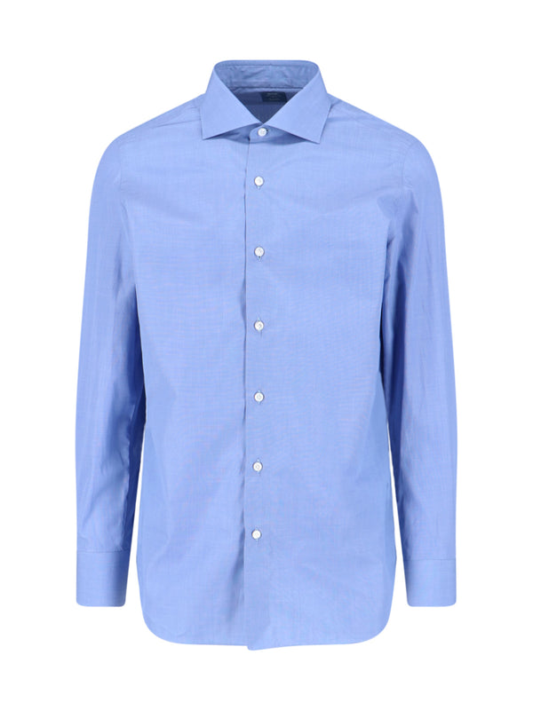 Finamore Zante 100% Cotton shirt in blue