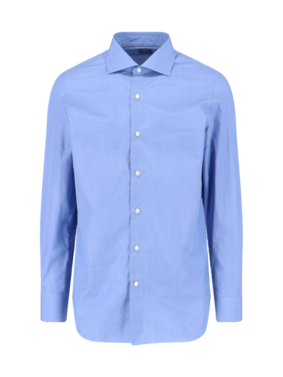 Finamore Zante 100% Cotton shirt in blue