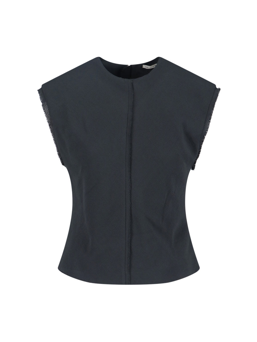 AMI Paris 99% Viscose tank top in gray