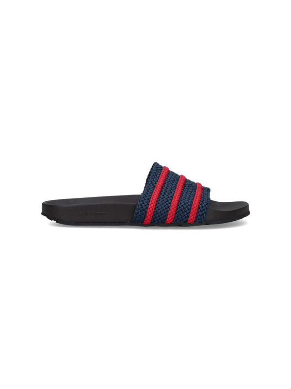 Adidas Originals By Wales Bonner Fabric slide sandal in navy
