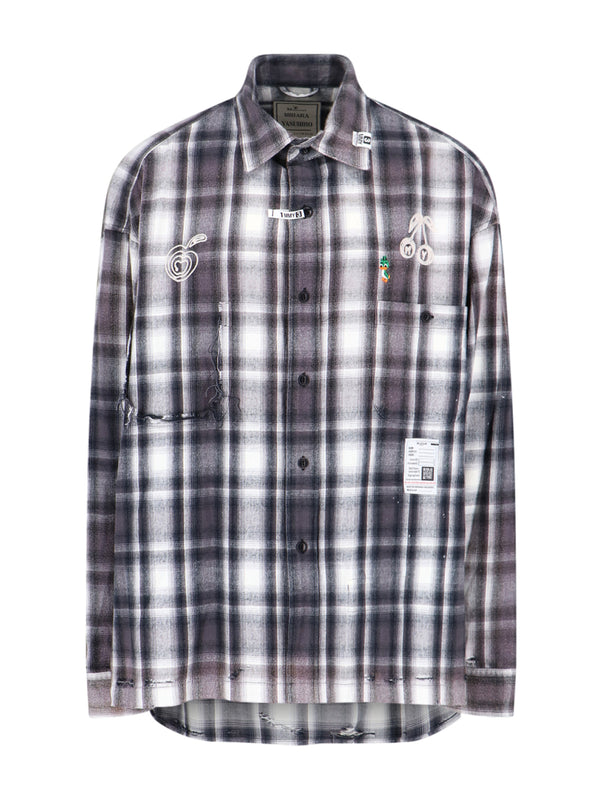 Maison Mihara Yasuhiro 100% Cotton shirt in black