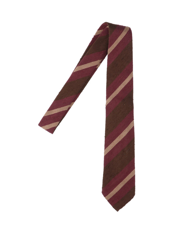 Finamore Anversa 100% Silk necktie in burgundy