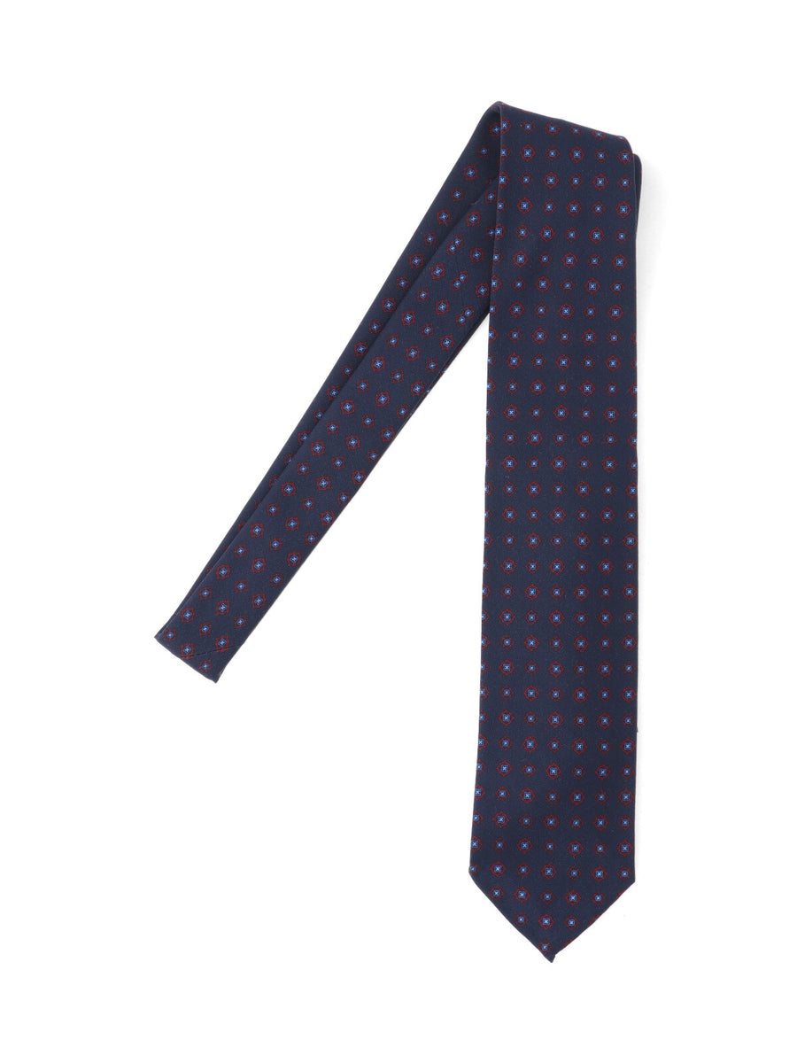 Cesare Attolini 100% Wool necktie in navy